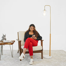 Load image into Gallery viewer, Tall Corner Floor Lamp For Living Room - White
