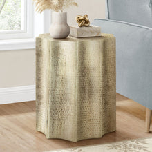 Load image into Gallery viewer, Drum Accent Side Table, Stylish Scalloped Design
