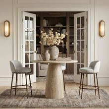 Load image into Gallery viewer, Ferro - Performance Fabric Upholstered Bar Stool - Antique Bronze
