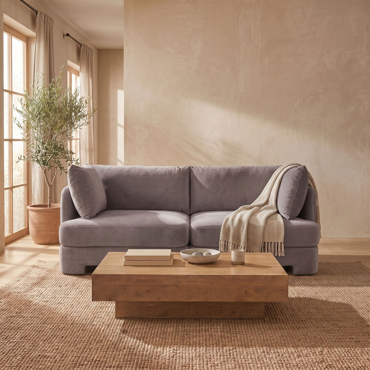 Hammond - Velvet Performance Fabric Upholstered 2 Piece Loveseat