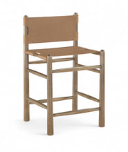 Load image into Gallery viewer, Santos - Upholstered Counter Stool With Stained Brown Base
