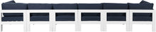 Load image into Gallery viewer, Nizuc - Outdoor Patio 6 Seat Modular Sofa With White Frame

