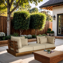 Load image into Gallery viewer, Mirella - 3 Piece Water Resistant Fabric Upholstered Outdoor Patio Modular Sofa

