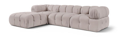 Orin - Velvet 4 Piece Modular Sectional With Chaise