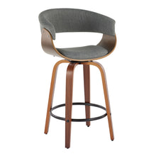 Load image into Gallery viewer, Vintage Mod - Mid Century Modern Fixed Height Counter Stool &amp; Swivel With Round Footrest (Set of 2)
