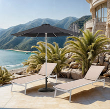 Load image into Gallery viewer, Fiji - Aluminum Patio Umbrella With Round Black And White Base
