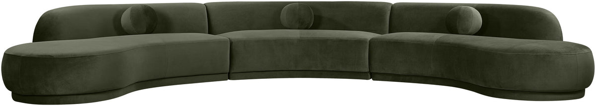Avra - 177.5" Velvet Performance Fabric Upholstered Sectional