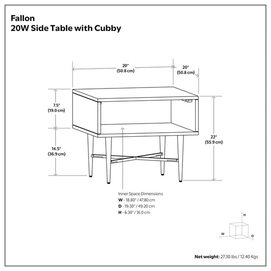Fallon - End Table - Natural