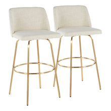 Load image into Gallery viewer, Toriano - Contemporary Fixed Height Barstool With Swivel And Round Footrest (Set of 2)
