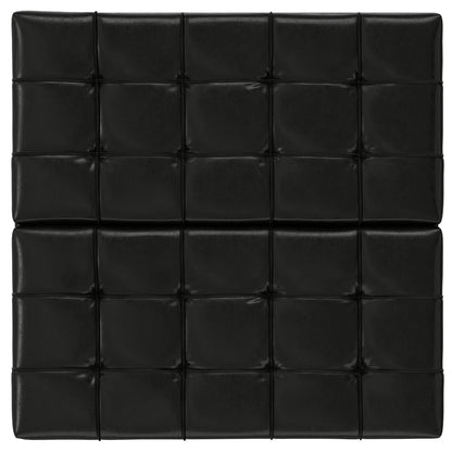 Harrison - Large Square Coffee Table Storage Ottoman - Black - Ego Home Furniture