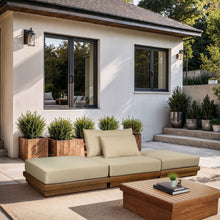 Load image into Gallery viewer, Mirella - 3 Piece Water Resistant Fabric Upholstered Outdoor Patio Modular Sofa
