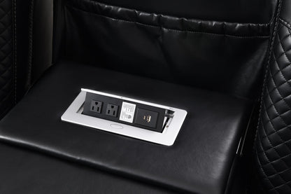 U92 - LED Power Reclining With Power Headrest Chair - Black