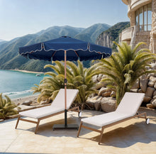 Load image into Gallery viewer, Amalfi - Aluminum Patio Umbrella - Black Base / Light Brown Pole
