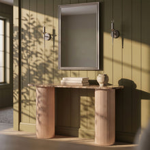 Load image into Gallery viewer, Cindra - Genuine Marble Top And Iron Base Console Table
