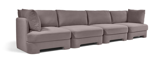 Hammond - Velvet Performance Fabric Upholstered 4 Piece Sofa - Ego Home Furniture