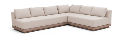 Solace - Olefin Performance Fabric 3 Piece Outdoor Patio Modular Sectional (Sofa, Loveseat & Corner Chair)