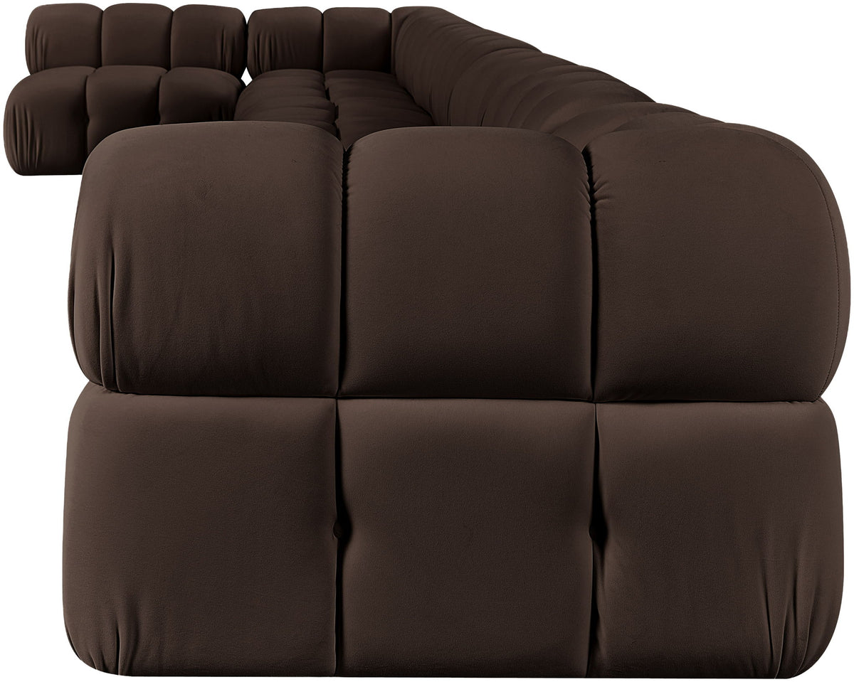 Orin - Velvet Performance Fabric Upholstered 8 Piece L-Shaped Sectional
