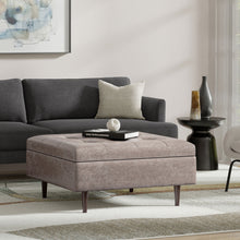 Load image into Gallery viewer, Shay - Large Square Coffee Table Storage Ottoman Mid-Century Style
