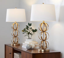 Load image into Gallery viewer, Linx - Contemporary Table Lamp (Set of 2) - Gold / White
