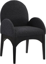 Load image into Gallery viewer, Waldorf - Boucle Dining Arm Chair With Black Legs
