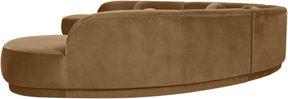 Avra - 189" Velvet Performance Fabric Upholstered Sectional