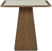 Load image into Gallery viewer, Atrium - Glass Top And Wood Base Dining Table

