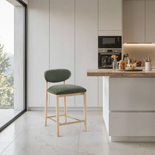 Load image into Gallery viewer, Riccio - Fabric Stool - Natural Frame
