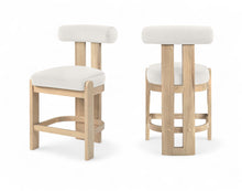 Load image into Gallery viewer, Arienzo - Velvet Performance Fabric Upholstered Counter Stool (Set of 2)
