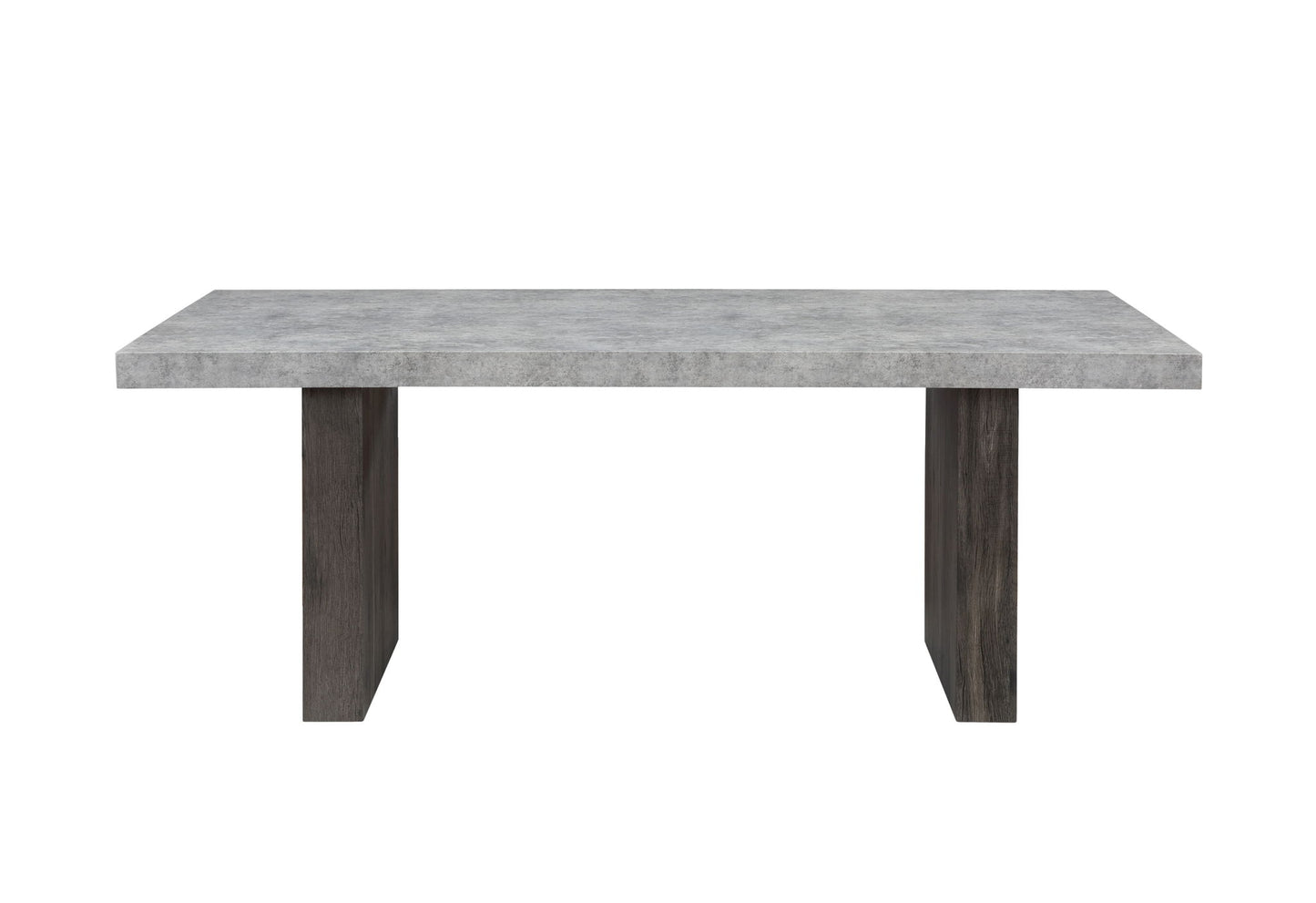 D2410 - Dining Table With Brown Legs - Gray