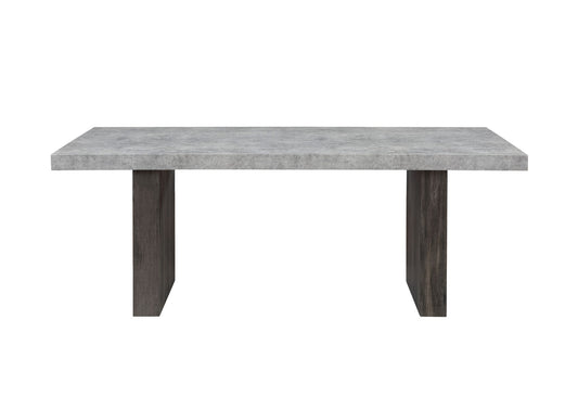 D2410 - Dining Table With Brown Legs - Gray