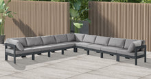 Load image into Gallery viewer, Nizuc - Outdoor Patio 9 Piece Modular Sectional With Gray Frame
