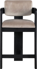 Load image into Gallery viewer, Sacha - Velvet Stool With Black Base
