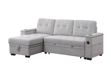 Load image into Gallery viewer, Ashlyn II - 84"W Woven Fabric Reversible Sleeper Sectional Sofa with Storage Chaise
