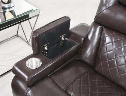 U104 - Power Reclining Chair - Dark Brown