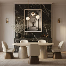 Load image into Gallery viewer, Marlowe - Linen Textured Fabric Upholstered Swivel Dining Side Chair - Stained Brown
