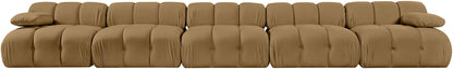 Orin - Velvet 5 Piece Modular Armless Sofa