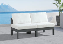 Load image into Gallery viewer, Nizuc - Outdoor Patio 2 Seat Armless Modular Sofa With Gray Frame
