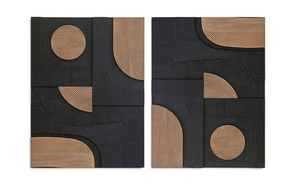 Element - Mango Wood 2 Piece Wall Art