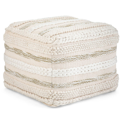 Sommer - Square Pouf - Off White