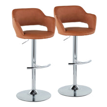 Load image into Gallery viewer, Margarite - Contemporary Ajustable Barstool With Swivel With Rounded T Footrest (Set of 2)
