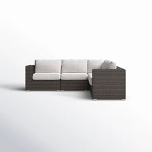 Load image into Gallery viewer, Luxurious Wicker Patio Sectional With Weather Resistant Sunbrella Cushions
