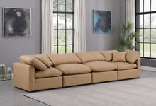 Load image into Gallery viewer, Indulge - Faux Leather 4 Piece Modular Sofa - Tan
