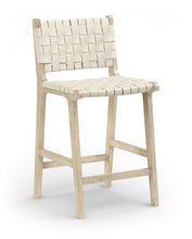 Load image into Gallery viewer, Entwine - Vegan Leather Upholstered Counter Stool - Painted Natural
