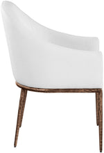 Load image into Gallery viewer, Ferro - Upholstered Dining Arm Chair With Brushed Bronze Legs
