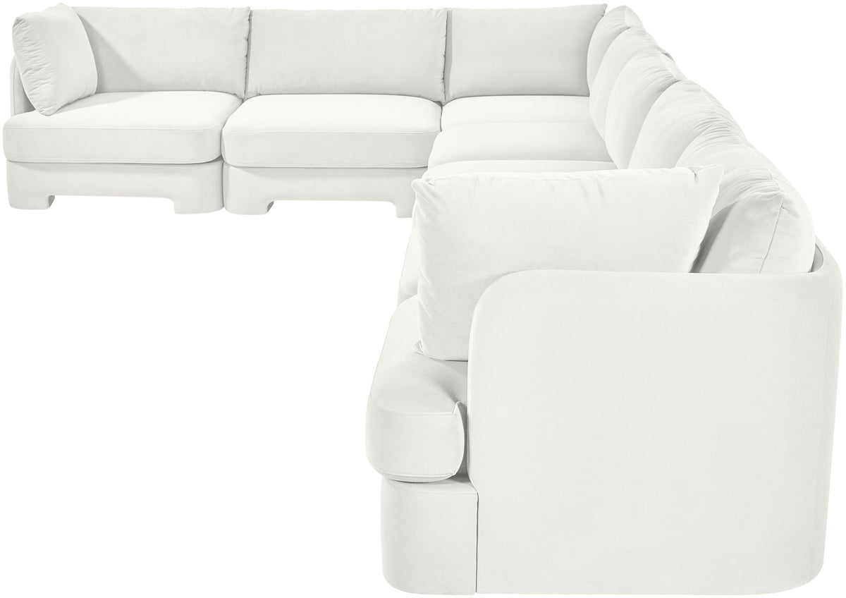 Hammond - Velvet Performance Fabric Upholstered 7 Piece Sectional