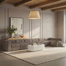 Load image into Gallery viewer, Rummi - Velvet Performance Fabric Upholstered 7 Piece Modular Sectional, L-Shaped (Right)

