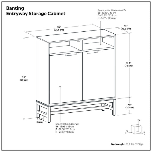 Banting - Entryway Storage Cabinet - Walnut Brown