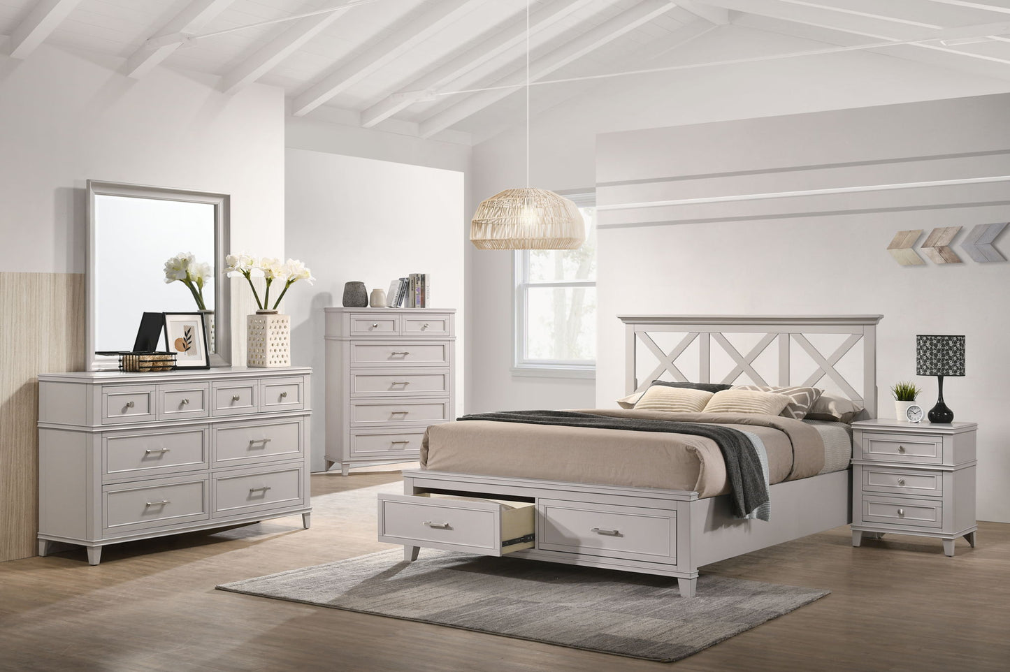 Nova II - 3 Drawer Nightstand With USB