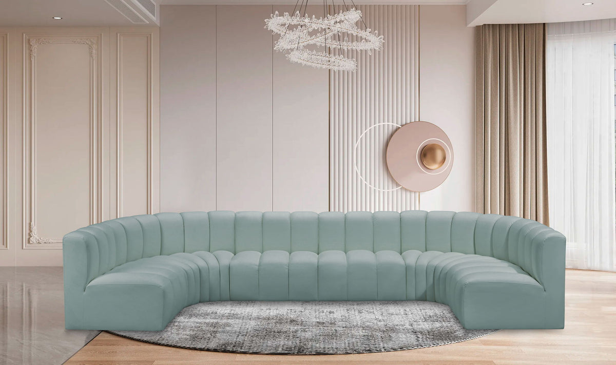 Arc - Faux Leather Modular U-Shaped Sectional