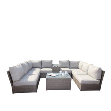 Load image into Gallery viewer, Comfortable Modern Patio Rattan Sectional Set With Cushions
